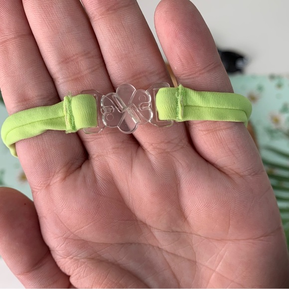 NWT Neon Green Two Piece Bikini Swimsuit Set w/ Brief shorts Bottoms - Lycra - Picture 9 of 11